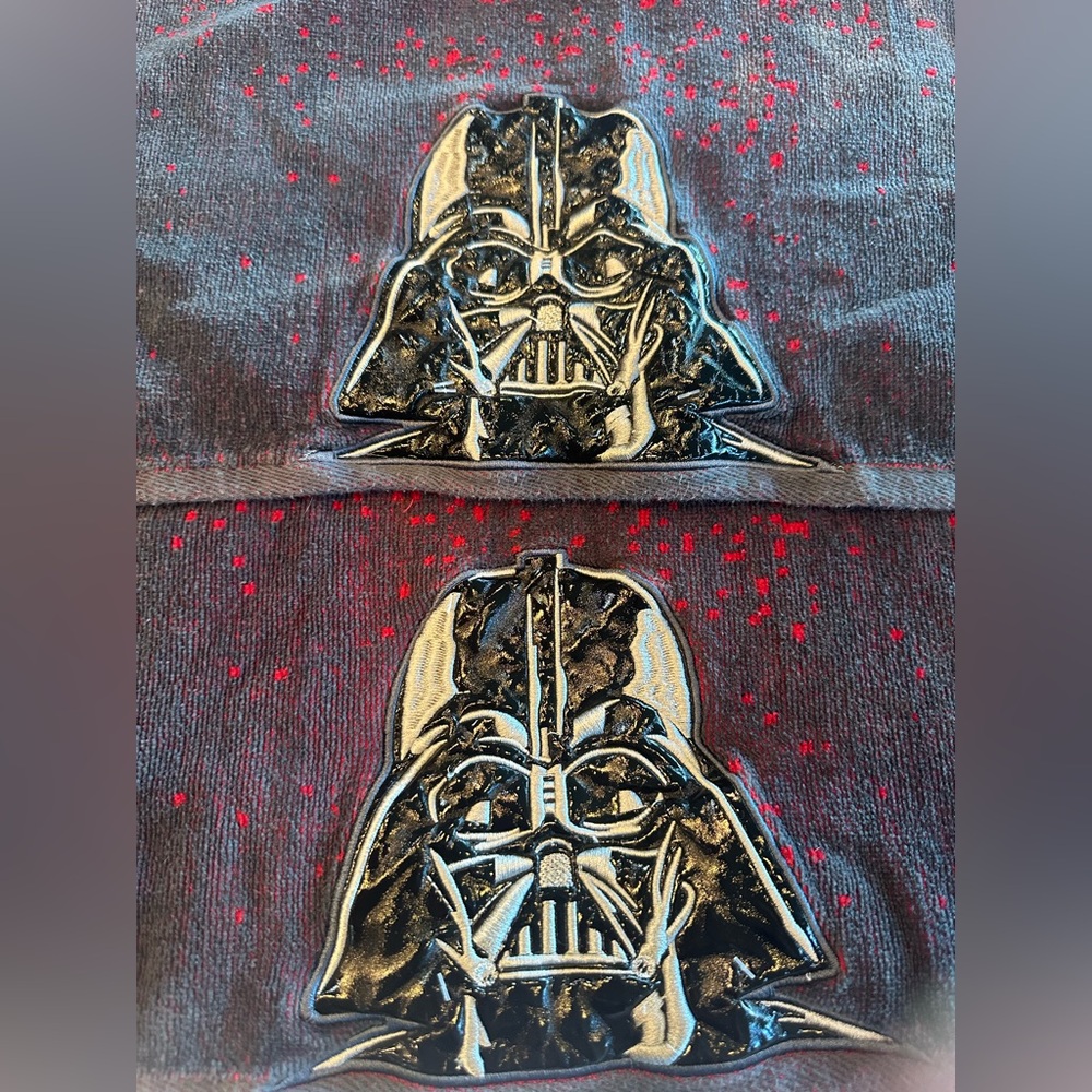 (2) Star Wars Darth Vader Black and Red Towels and Tee Towels - Picture 4 of 7
